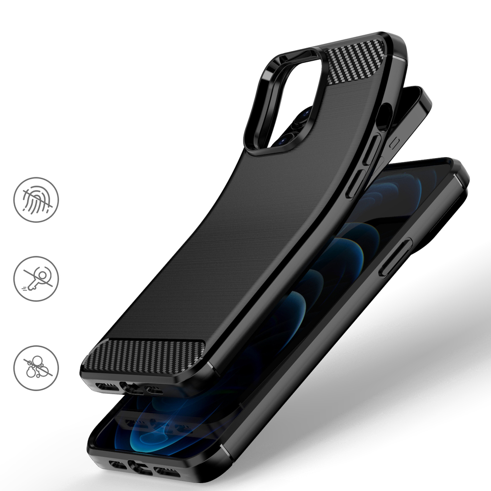 Etui Carbon Shield do Apple iPhone 13 Pro Max - Czarny