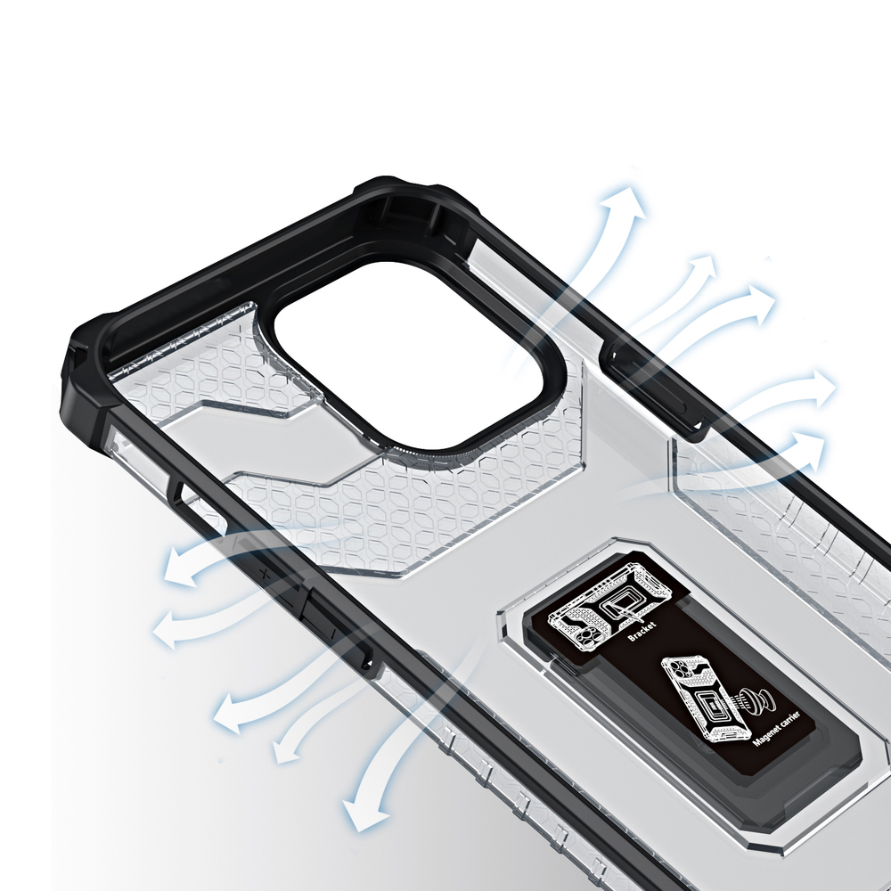 Etui Crystal Ring Case dla Apple iPhone 13 Pro Max - Czarny