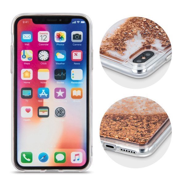 Etui z brokatem do Xiaomi Mi A3 - Złoty