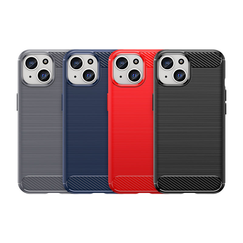Etui Carbon Shield do Apple iPhone 15 - Granatowy