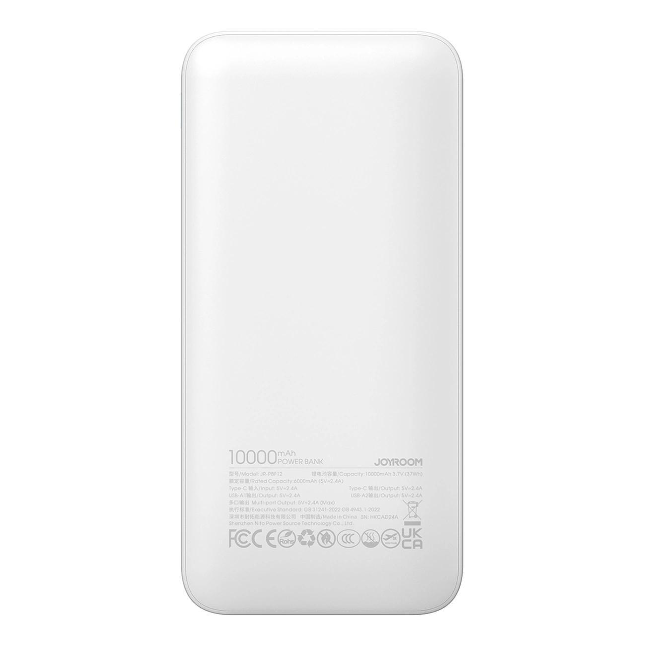 Powerbank Joyroom – 10 000 mAh, 2,4A, 2x USB - A, 1x USB - C - czarny