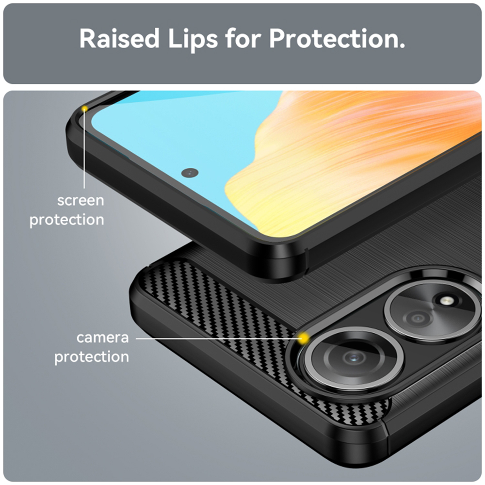 Etui Carbon Shield do Oppo A58 - Czarny