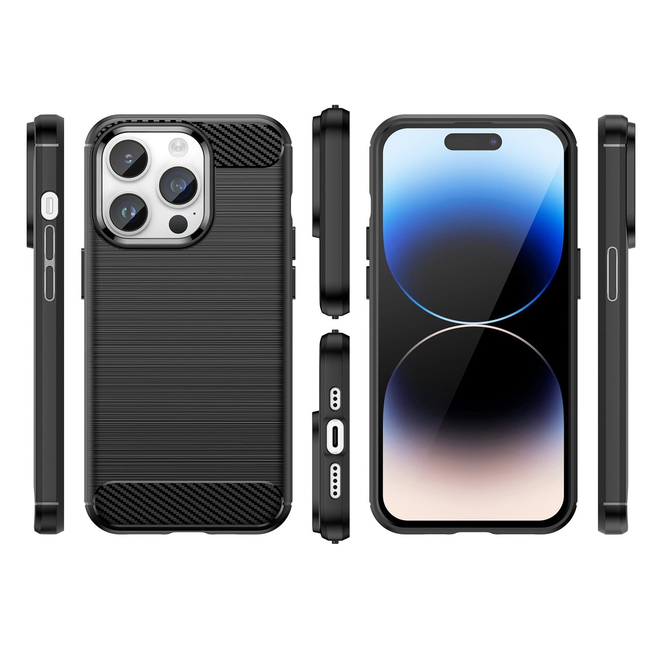 Etui Carbon Shield do Apple iPhone 14 Pro - Czarny