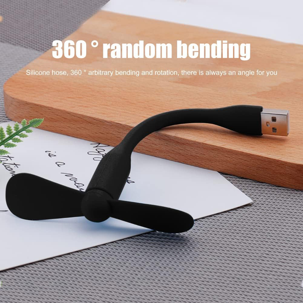 Mini wentylator USB (TUF1) - 5V - Niebieski