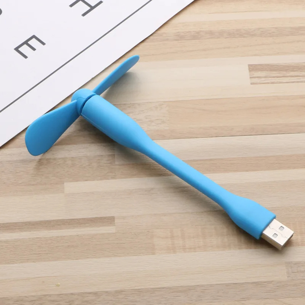 Mini wentylator USB (TUF1) - 5V - Niebieski
