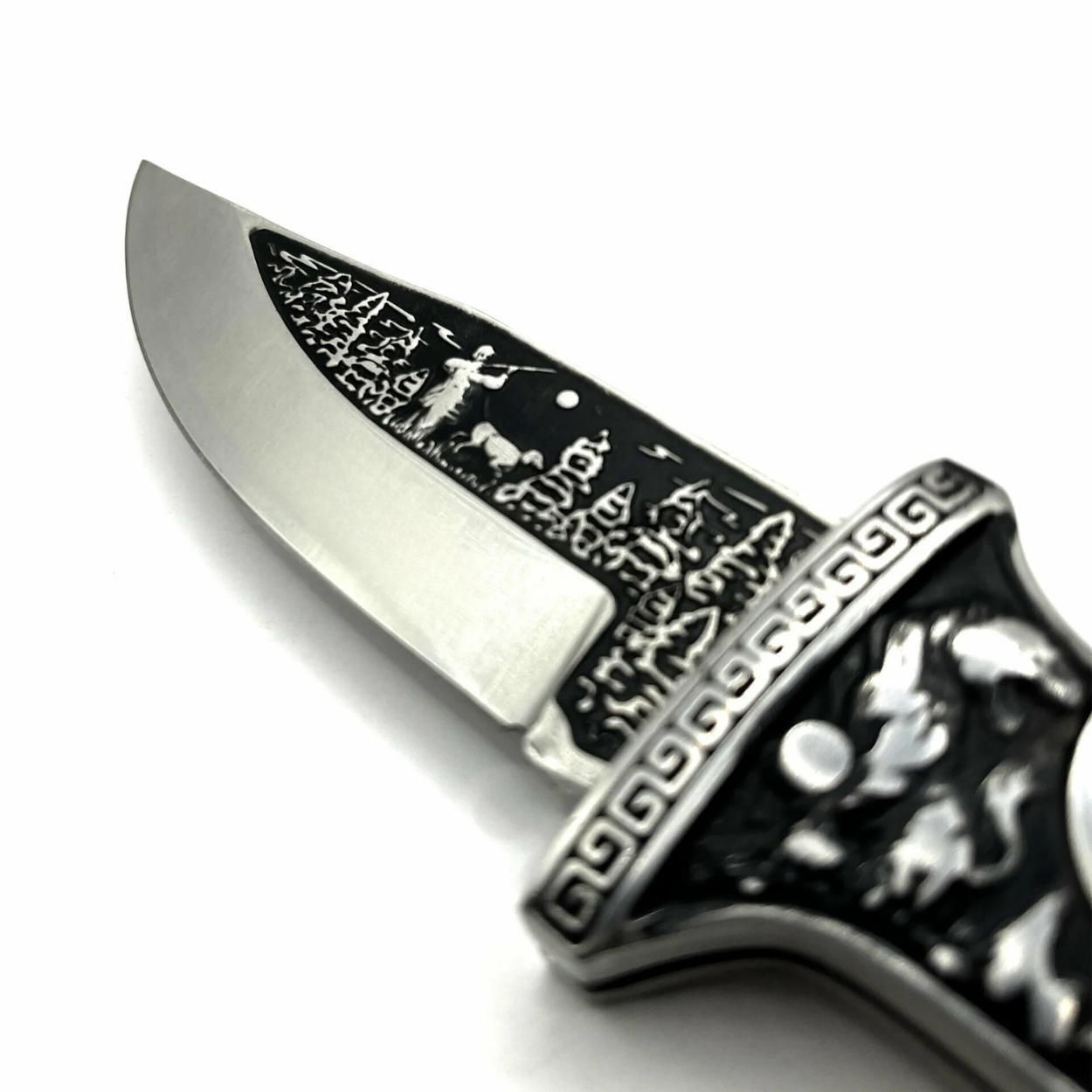 Outdoorowy Nóż Składany KB3188 - Czarny / 2. Jakość