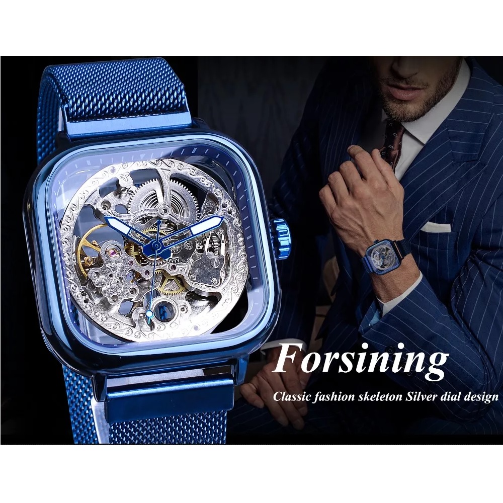 Zegarek FORSINING SQ-14520 - Srebrny