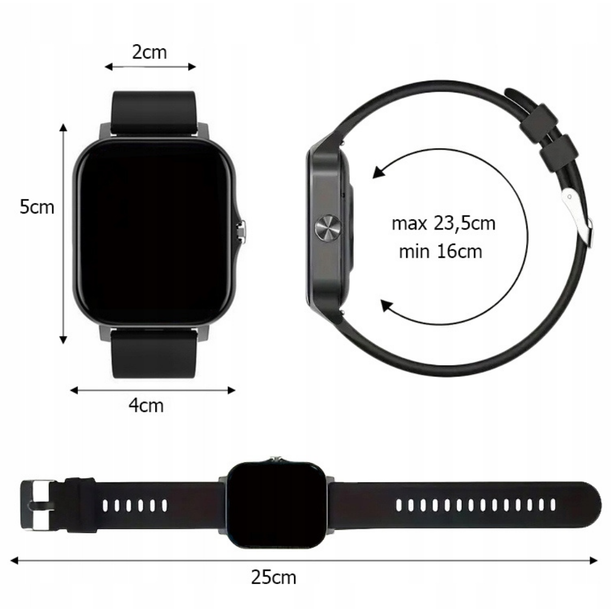 Smart zegarek AN - 40482 - Czarny