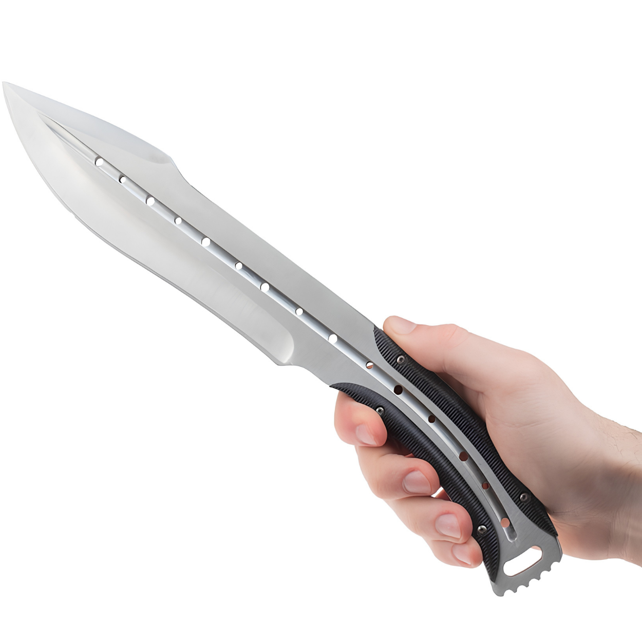 Nóż outdoorowy PN - 40991 - Srebrny