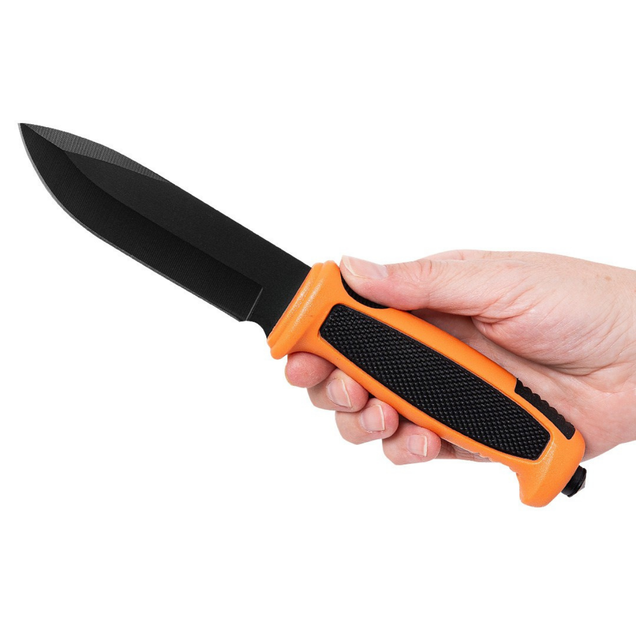 Nóż outdoorowy ZR - 41052 - Czarny / Pomarańczowy