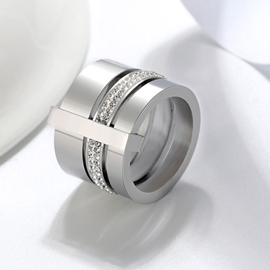 Pierścionek WI-5452 - Złoty/52mm