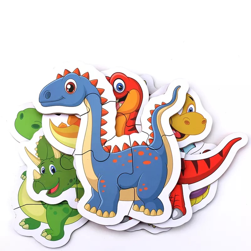 Drewiane puzzle dla dzieci - Dinosaur