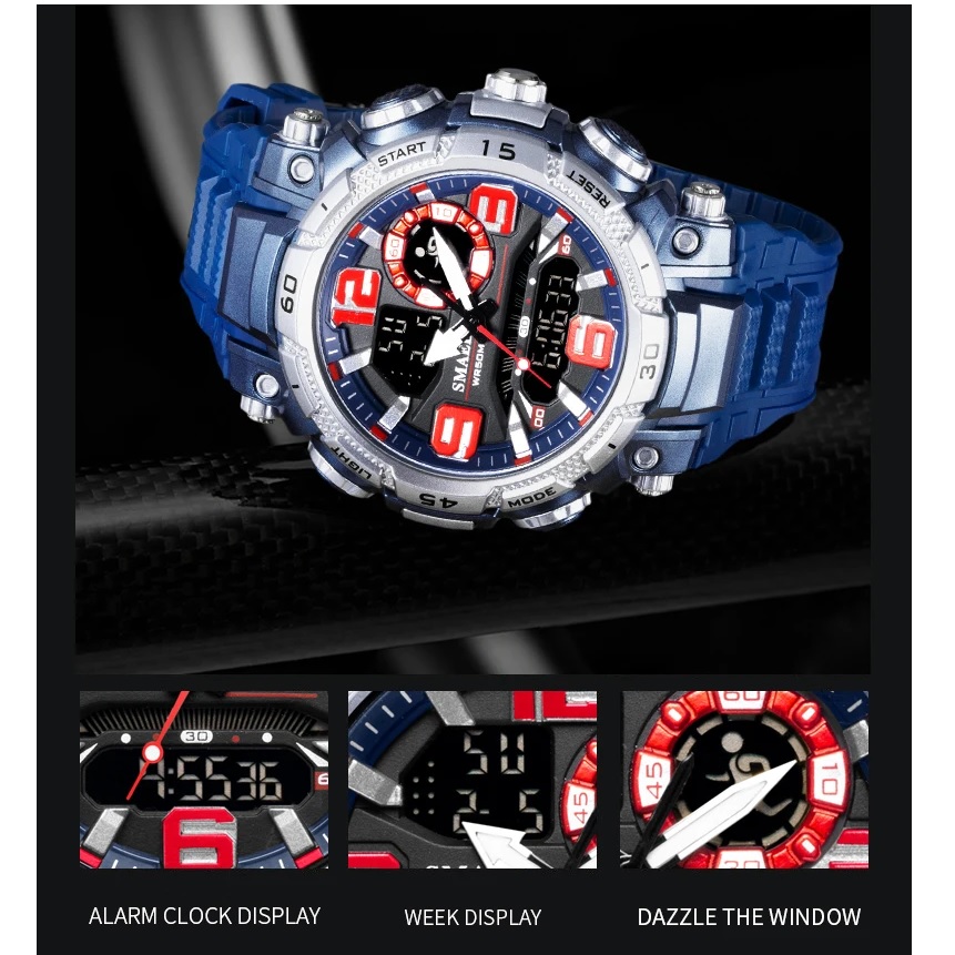 Zegarek SMAEL JA-29481 - Czerwony
