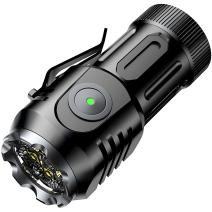 Mini latarka LED z magnesem - czarna