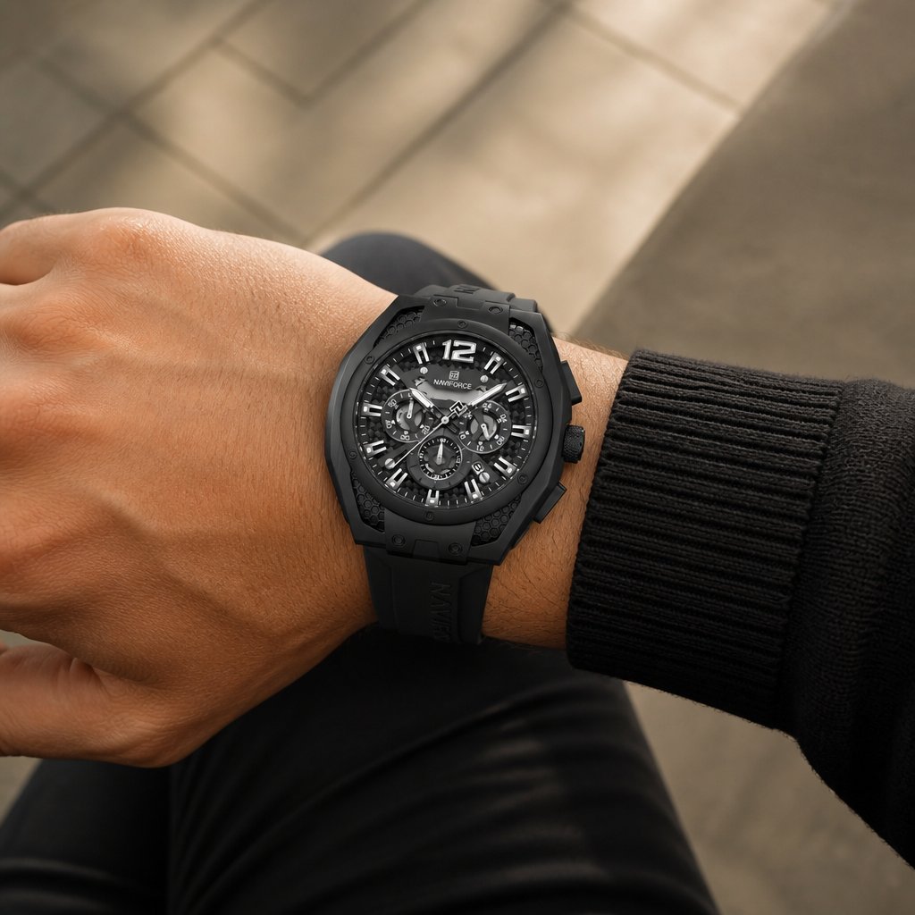 Zegarek NAVIFORCE MA-38609 - Czarny